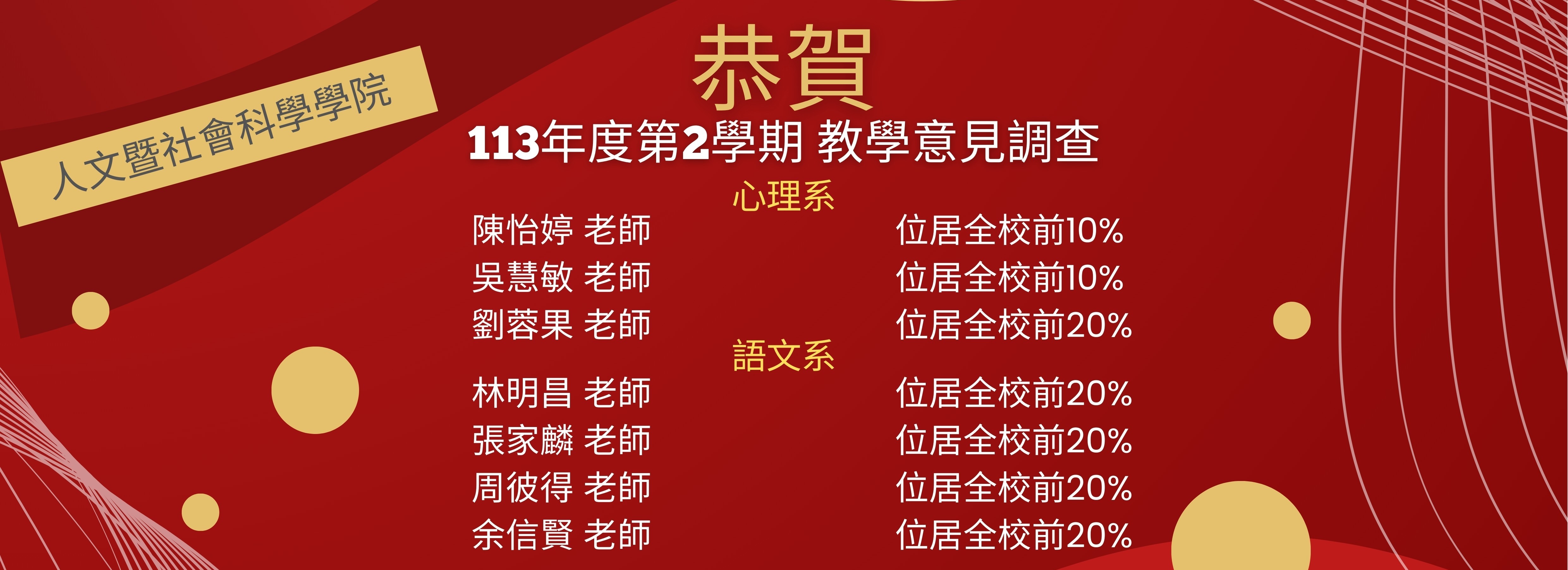 113年度第2学期教学意见调查
